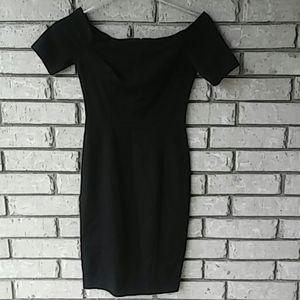 H & M Little Black Fitted Dress Size 6